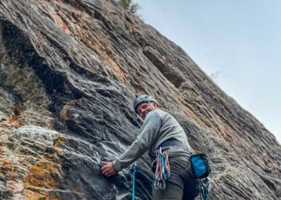 Brad Kryger on Bearly Hanging On, 5.10a. Photo Tim Taylor